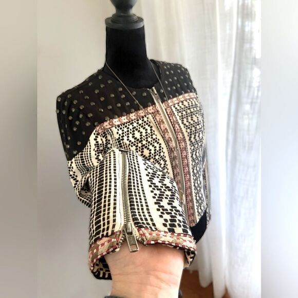 Anthropologie Tularosa Booker Studded Jacket Size S - Picture 7 of 16